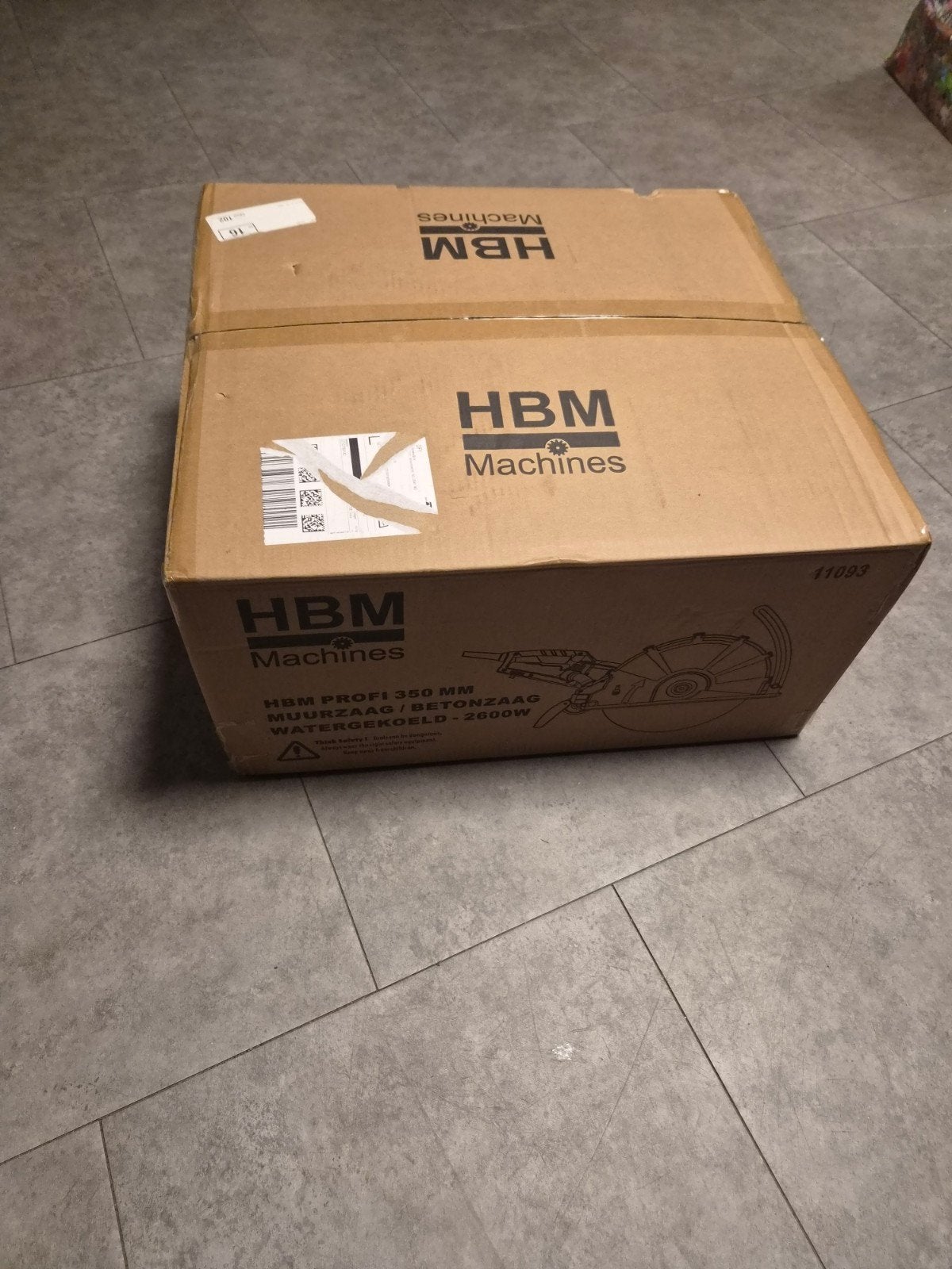 HBM Profi 350 mm Muurzaag / Betonzaag Watergekoeld - 2600W, Doe-het-zelf en Verbouw, 70 mm of meer, Overige typen, HBM, Nieuw