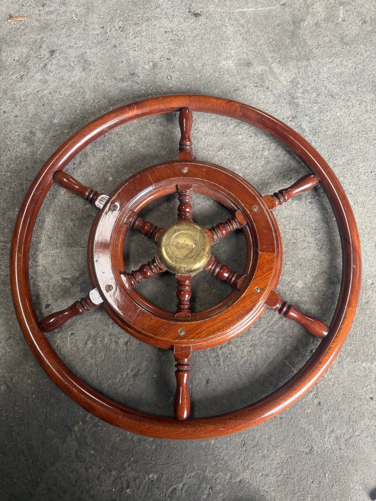 Klassiek houten stuurwiel voor boot, Ophalen of Verzenden, Gebruikt, Overige typen