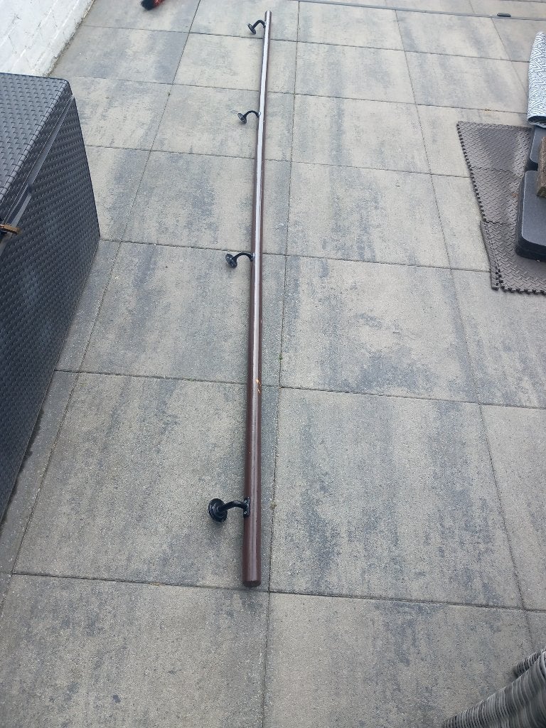 Trapleuning hout, Ophalen, Gebruikt, Bruin, Hout