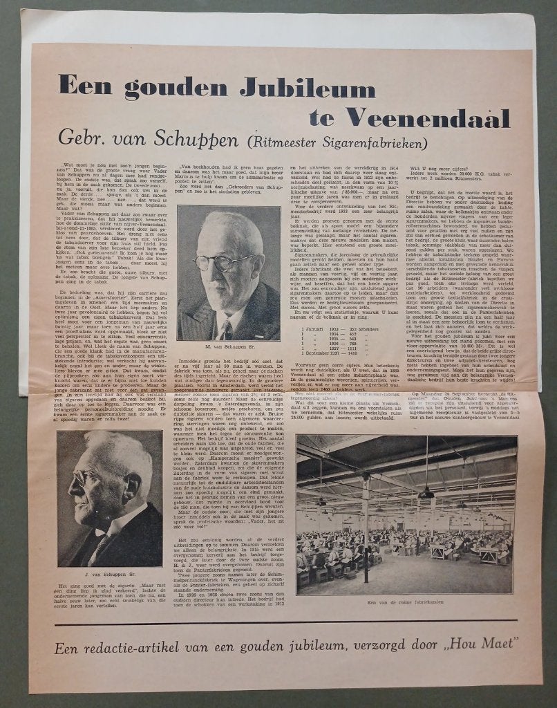 Ritmeester Sigaren advertenties en artikel reclamebureau, Gebruikt, Verzenden, Overige typen, X