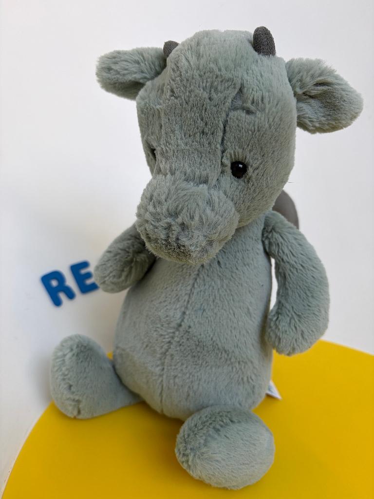K1118 jellycat jelly cat draak draakje Bashful Dragon groen, Ophalen of Verzenden, Nieuw, Overige typen
