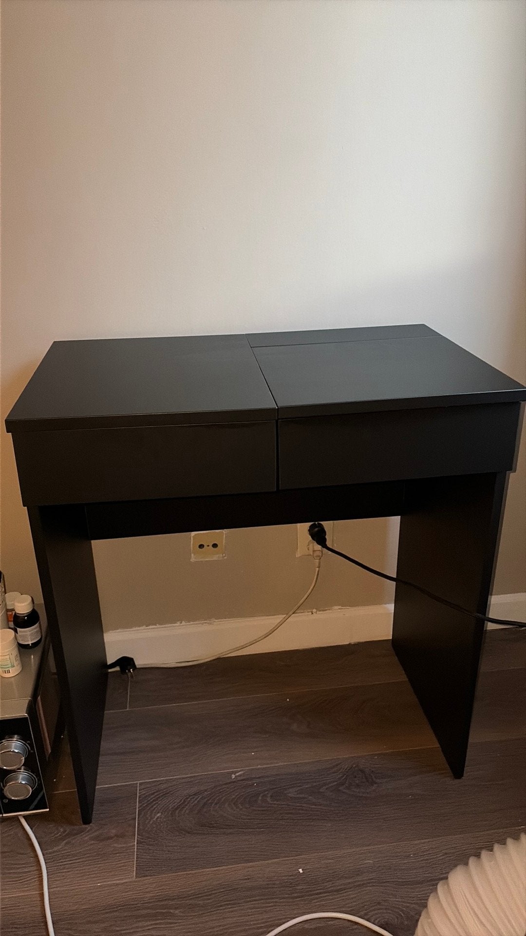 Makeup tafel brimnes ikea met stoel, Ophalen, Gebruikt, 50 tot 100 cm, Minder dan 100 cm
