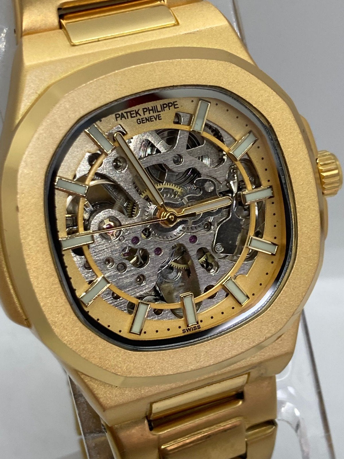 PP AUTO skeleton full golden transparent back LUXE BOX incl., Ophalen of Verzenden, Zwart, Android