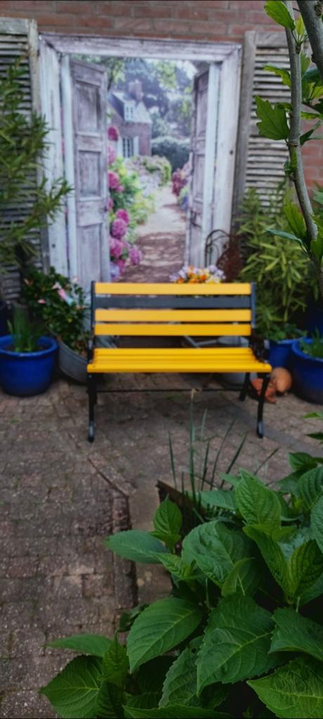Gietijzer tuinbankje, Tuin en Terras, Tuinbanken, Ophalen, Metaal