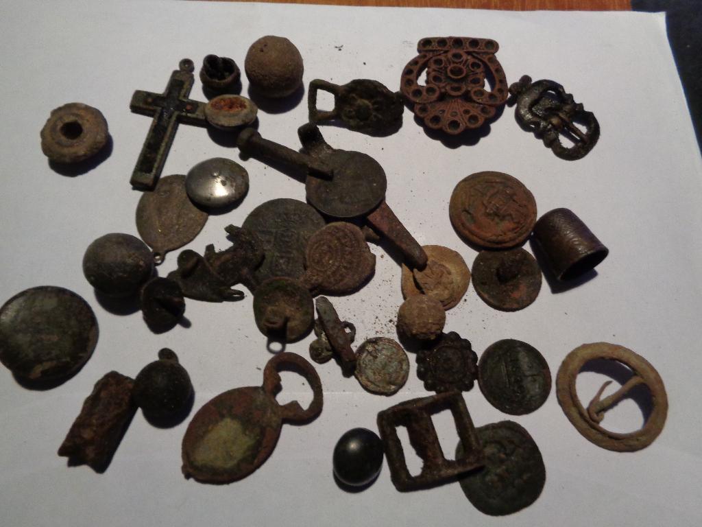 Lot verschillende 17/18/19eeuwse Bodemvondsten, Antiek en Kunst, Antiek | Koper en Brons, Ophalen of Verzenden, Brons