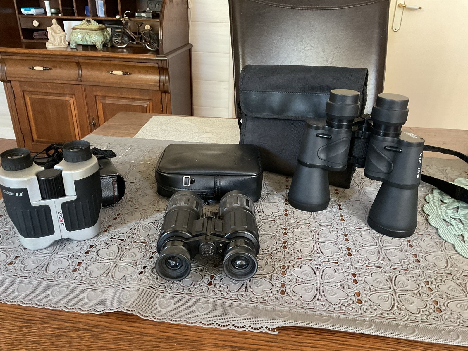 Set van 3 verrekijkers, in een nette staat., Gebruikt, Verzenden, Overige typen, 8 tot 12x