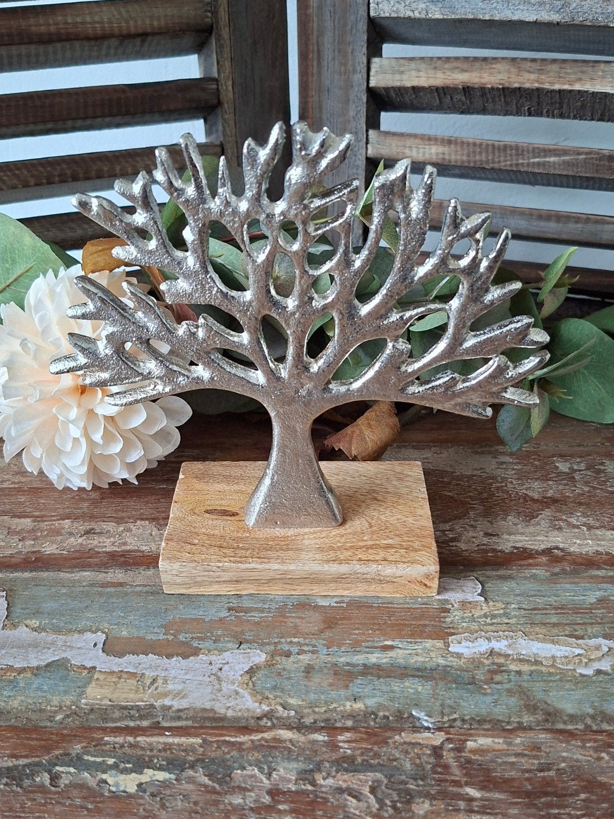 Prachtige levensboom op mango houten voet., Ophalen of Verzenden, Nieuw