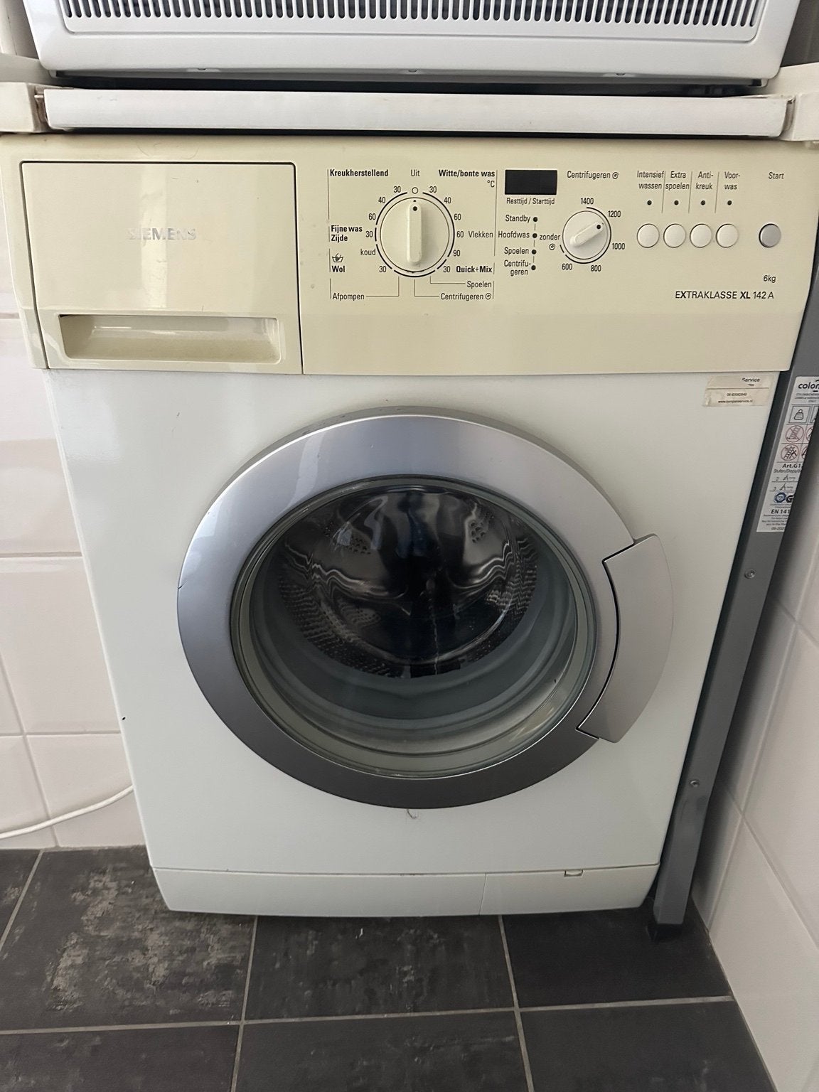 Siemens Extraklasse XL 142A Wasmachine - 6 kg, 1400 toeren, Witgoed en Apparatuur, Gebruikt, Ophalen of Verzenden, Voorlader, Kort programma