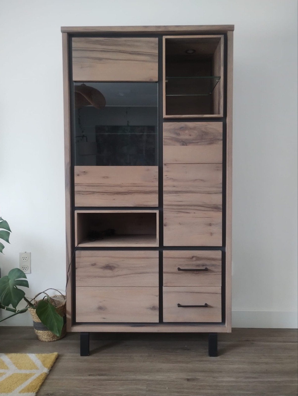Stijlvolle vitrinekast/boekenkast - H190 D41 W96.5, Ophalen, Gebruikt, 50 tot 100 cm, 150 tot 200 cm