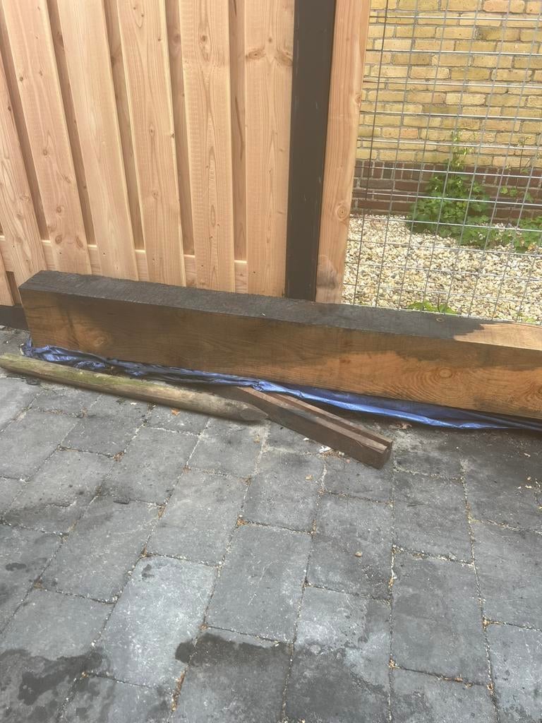 Douglas balk te koop, Tuin en Terras, Palen, Balken en Planken, Ophalen, Zo goed als nieuw, 250 cm of meer, Balken