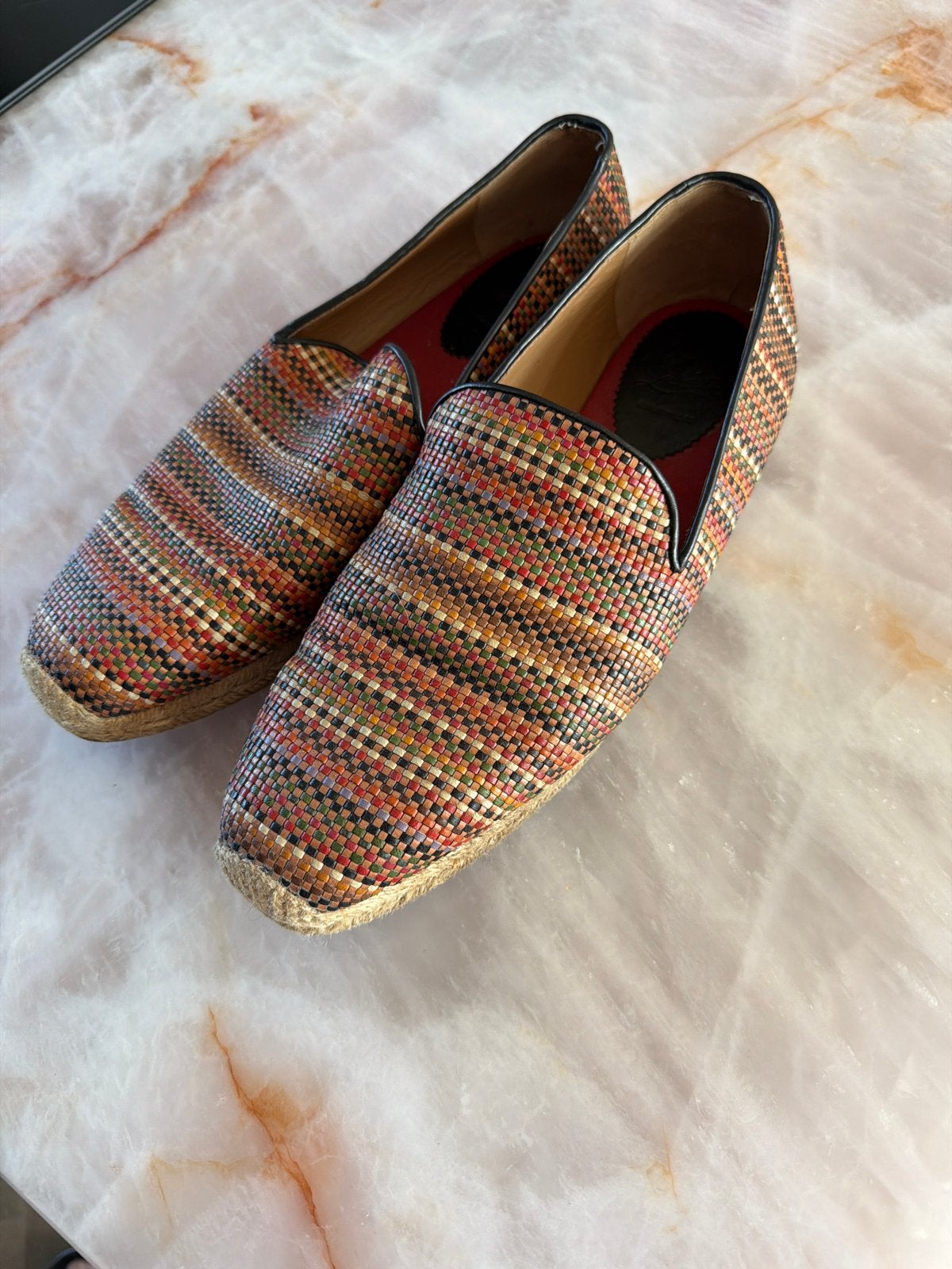 Louboutin Instappers - Zomerse Espadrilles maat 44, Ophalen, Zo goed als nieuw, Overige kleuren, Espadrilles of Moccasins