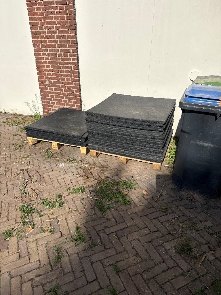 Rubber tegels, Ophalen, Gebruikt, Rubber, 10 m² of meer