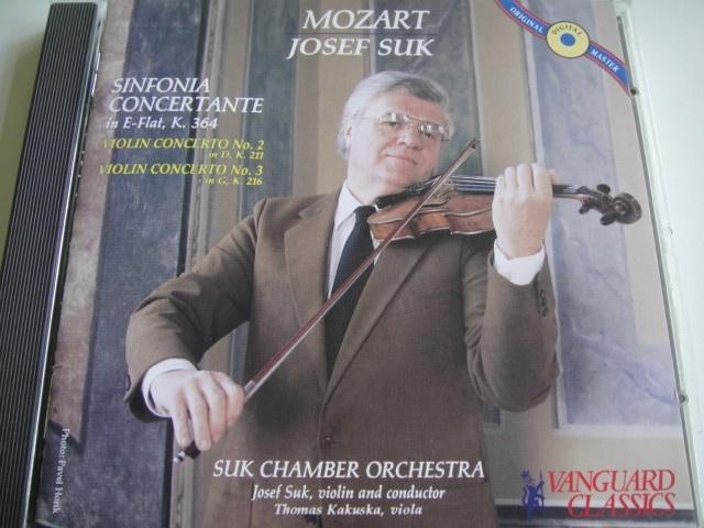 MOZART Sinfonia concertante CD JOSEF SUK VANGUARD RARE, Ophalen of Verzenden, Classicisme, Zo goed als nieuw, Orkest of Ballet