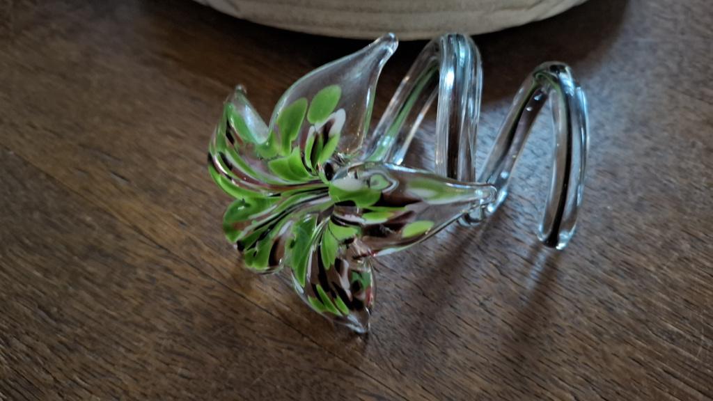 Glazen bloem, groen, glasblazerij Duitsland. 10,00, Ophalen of Verzenden, Nieuw