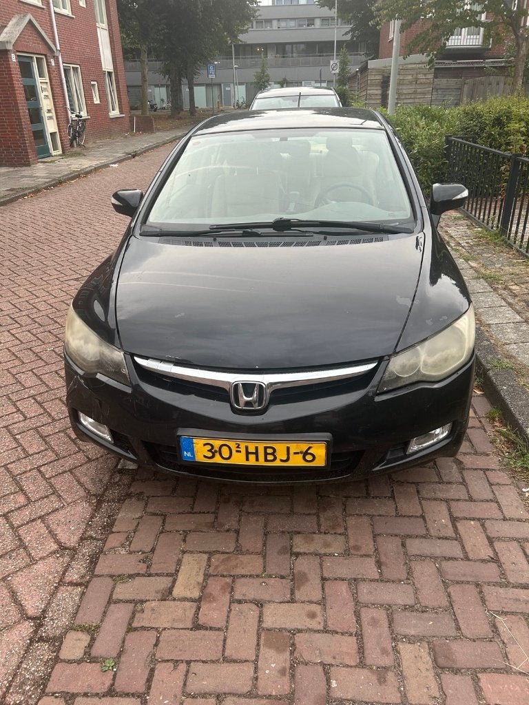 Honda Civic 1.3 Vtec Hybrid, 2008,  NAP, APK: 01-2027, Euro 5, Zwart, 22 km/l, Sedan
