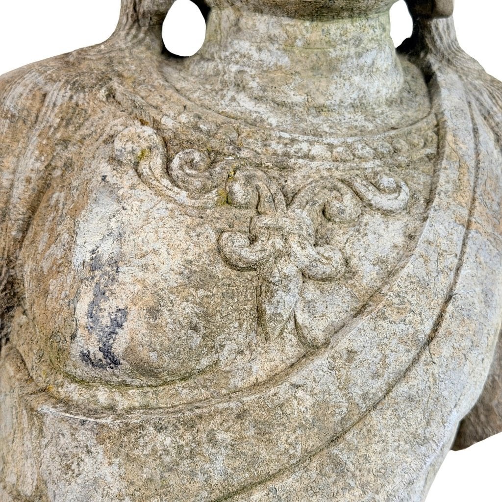Guanyin – Chinees natuursteen – late Qing – 92 cm, Ophalen