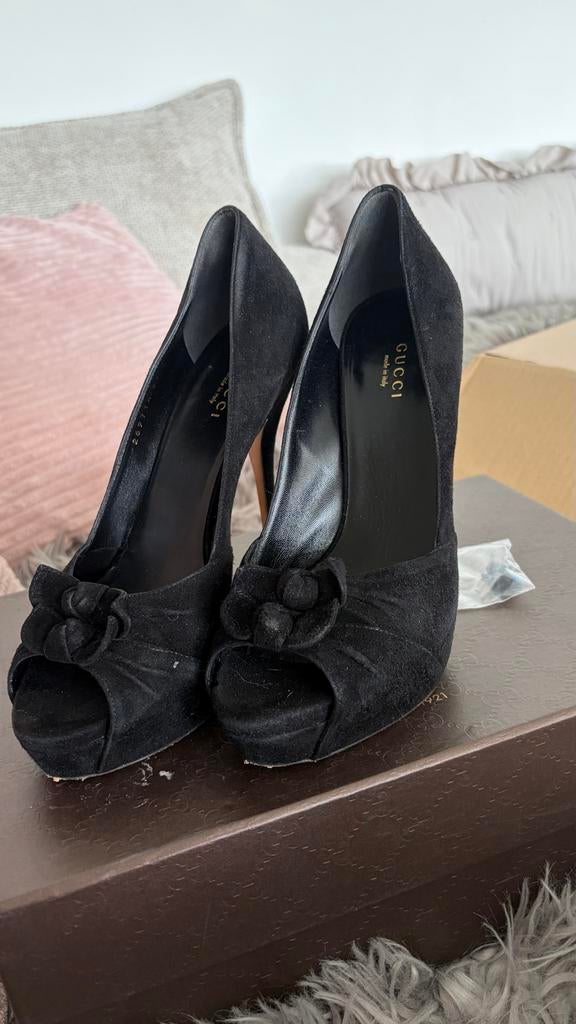 Gucci Hakken Zwart Maat 37 - Zeer Goede Staat, Kleding | Dames, Ophalen of Verzenden, Zo goed als nieuw, Zwart, Pumps