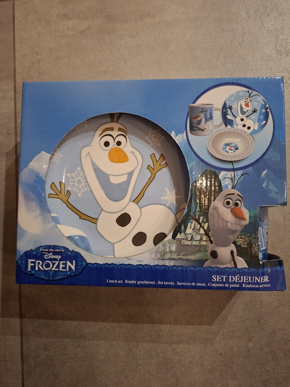 Disney Frozen Olaf Servies Set - 3-delig, Overige merken, Keramiek, Nieuw, Ophalen of Verzenden