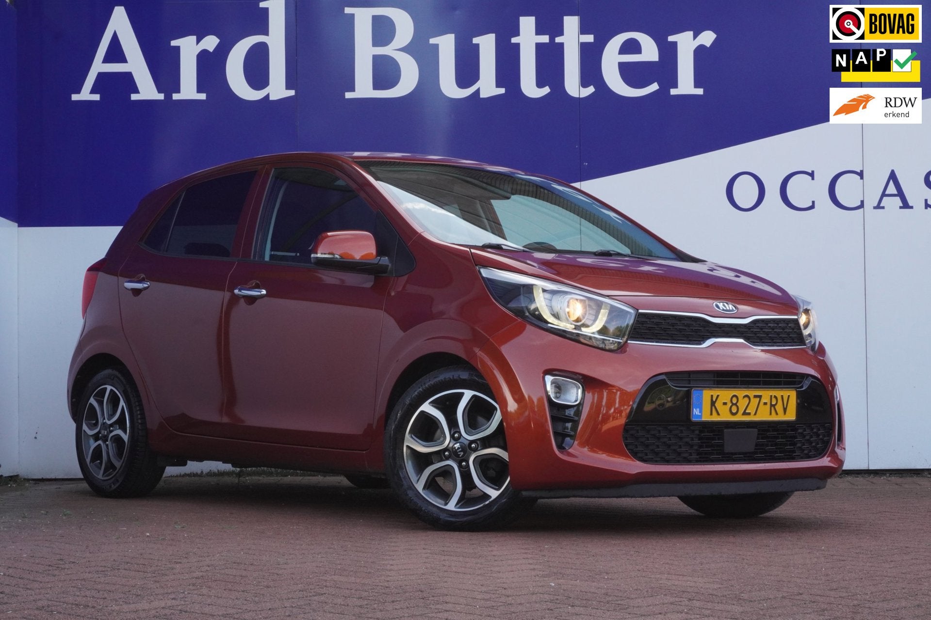 Kia Picanto 1.0 DPi DynamicPlusLine+Ecc+Led+Breed-Navigatie+, Voorwielaandrijving, Dealer onderhouden, Stof, Gebruikt