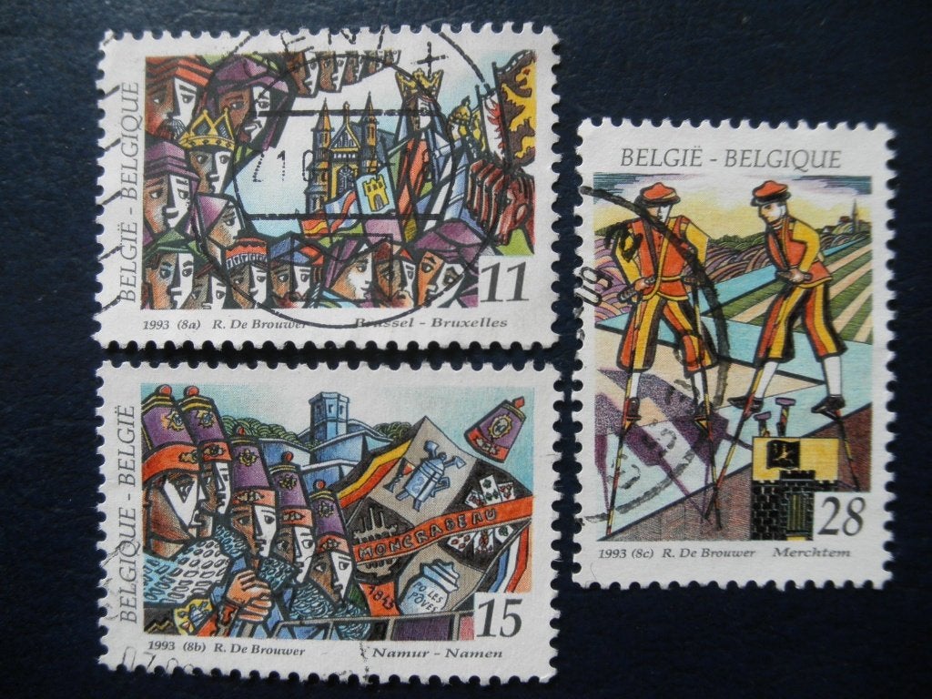 Postzegels België 1993 folklore - cw. 1,20., Ophalen of Verzenden, Gestempeld