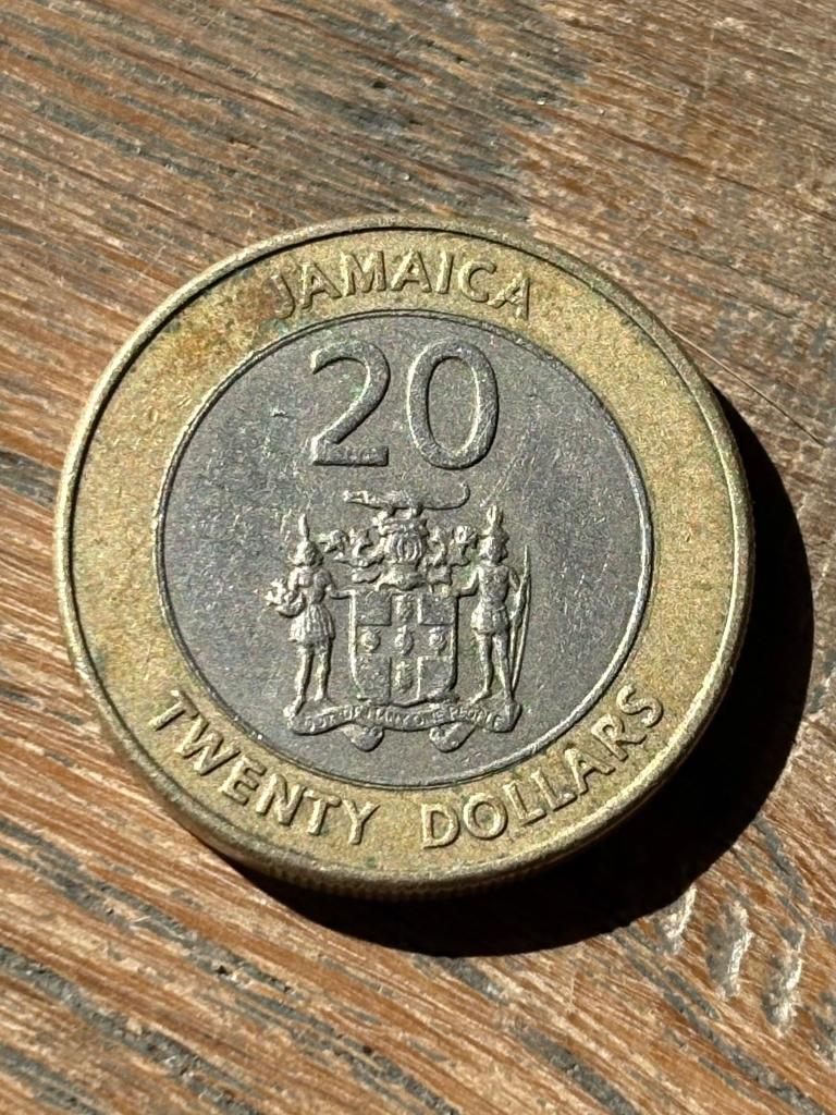 20 Dollar 2000 Jamaica, Postzegels en Munten, Ophalen of Verzenden, Zuid-Amerika, Losse munt