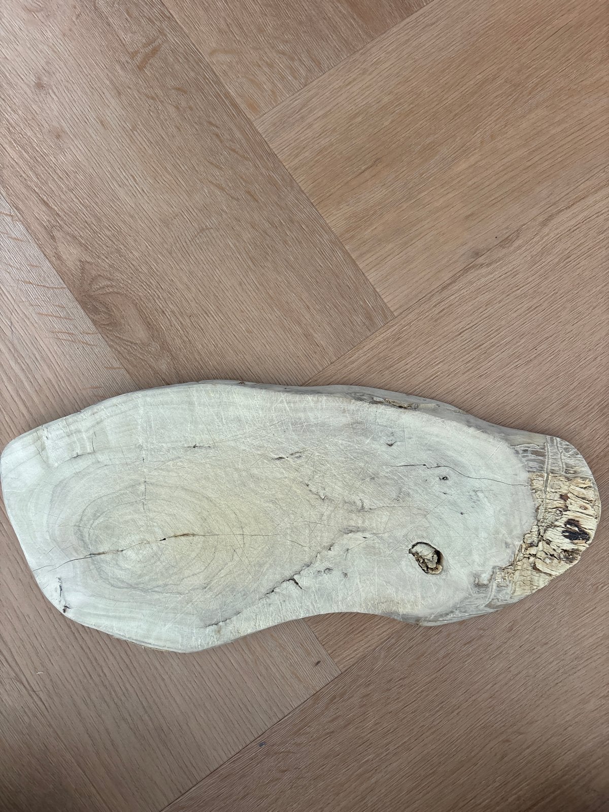 Houten Snijplank / Serveerplank - Uniek en Rustiek, Beige, Gebruikt, Hout, Snij-/serveerplank