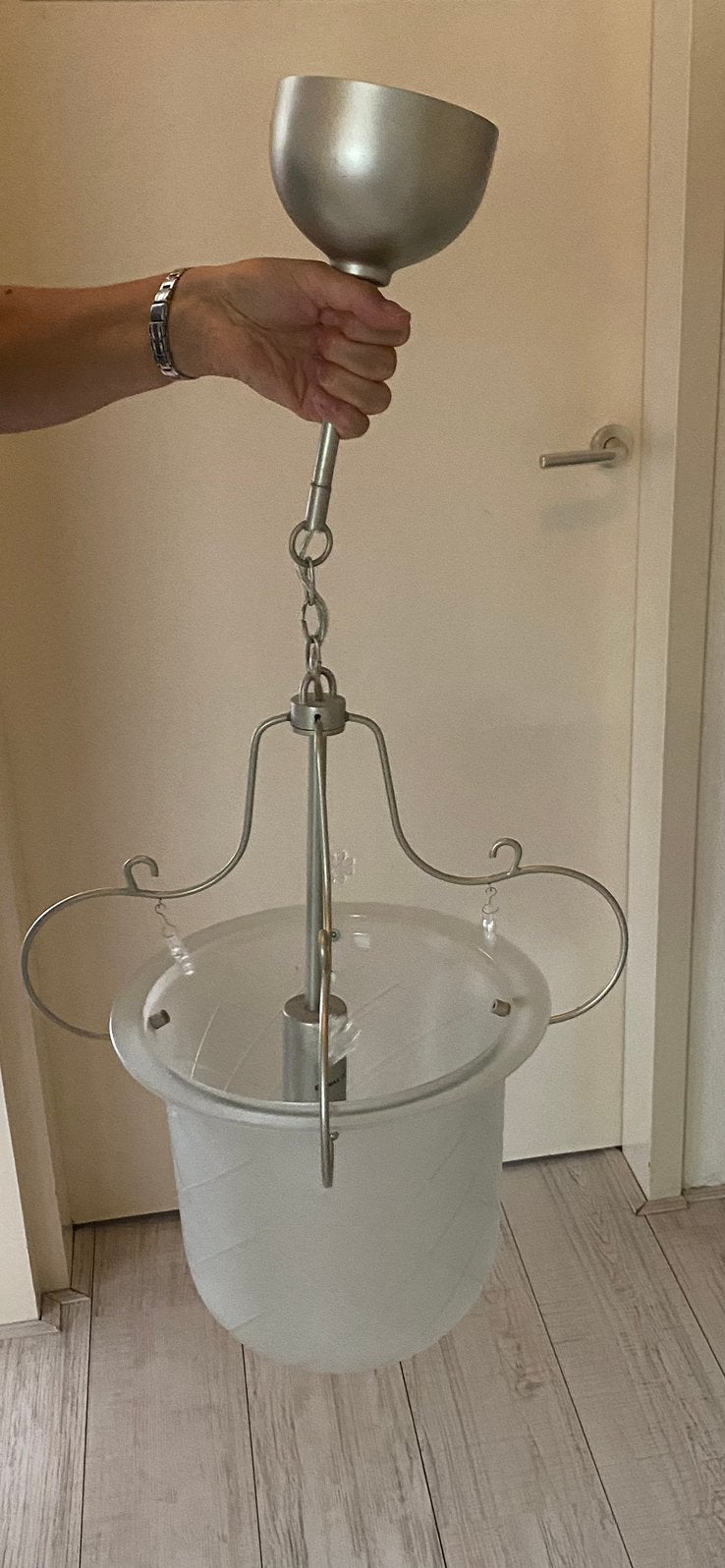 Glazen hanglamp., Ophalen, Rond, Hanglamp, Glas