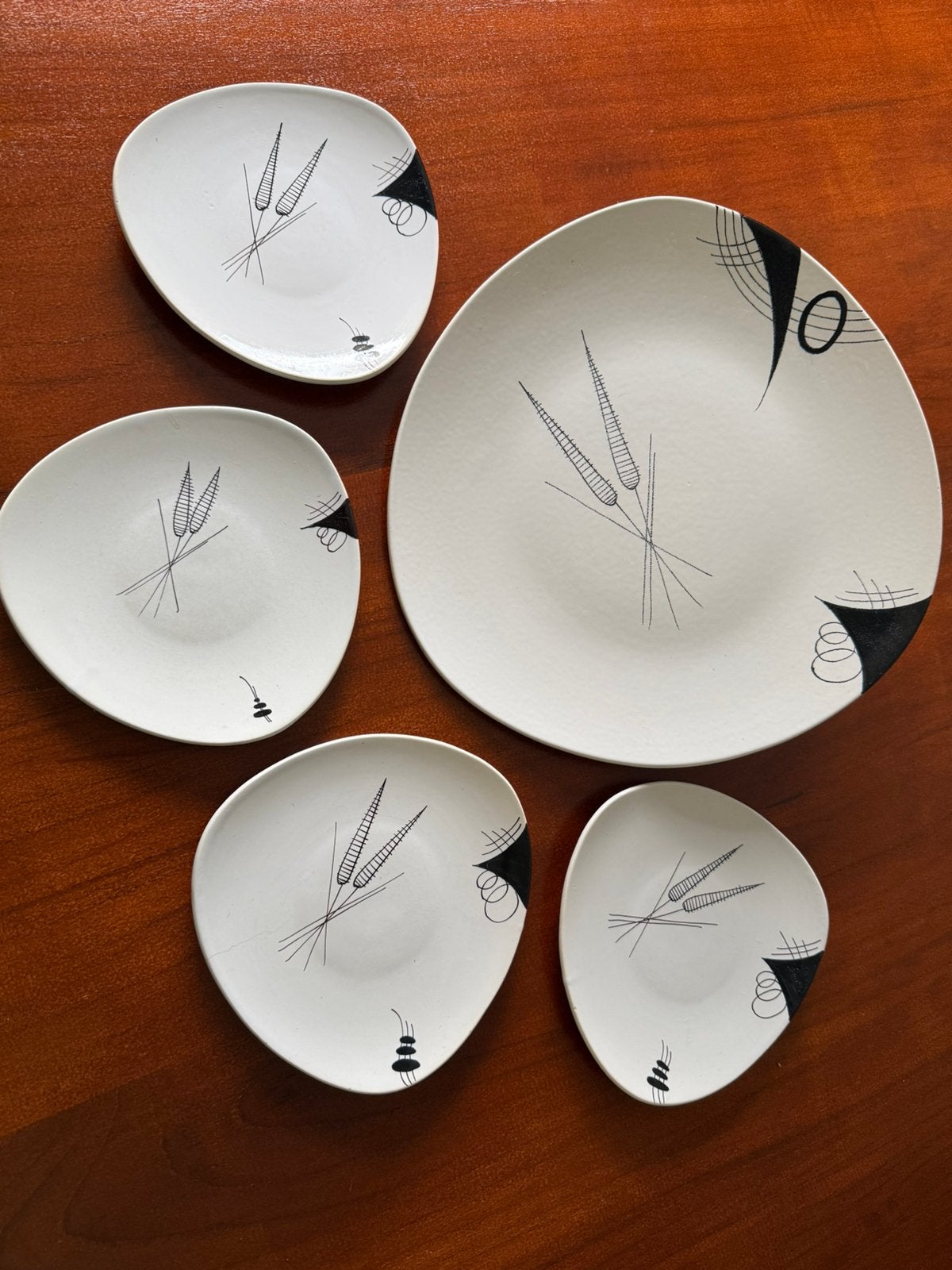 Flora Gouda Capri 1032 – vintage gebakstel jaren 50, Ophalen of Verzenden