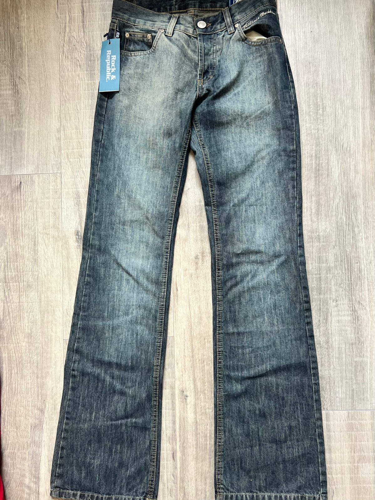 Victoria Beckham broek, Verzenden, Zo goed als nieuw, Blauw, W28 - W29 (confectie 36)