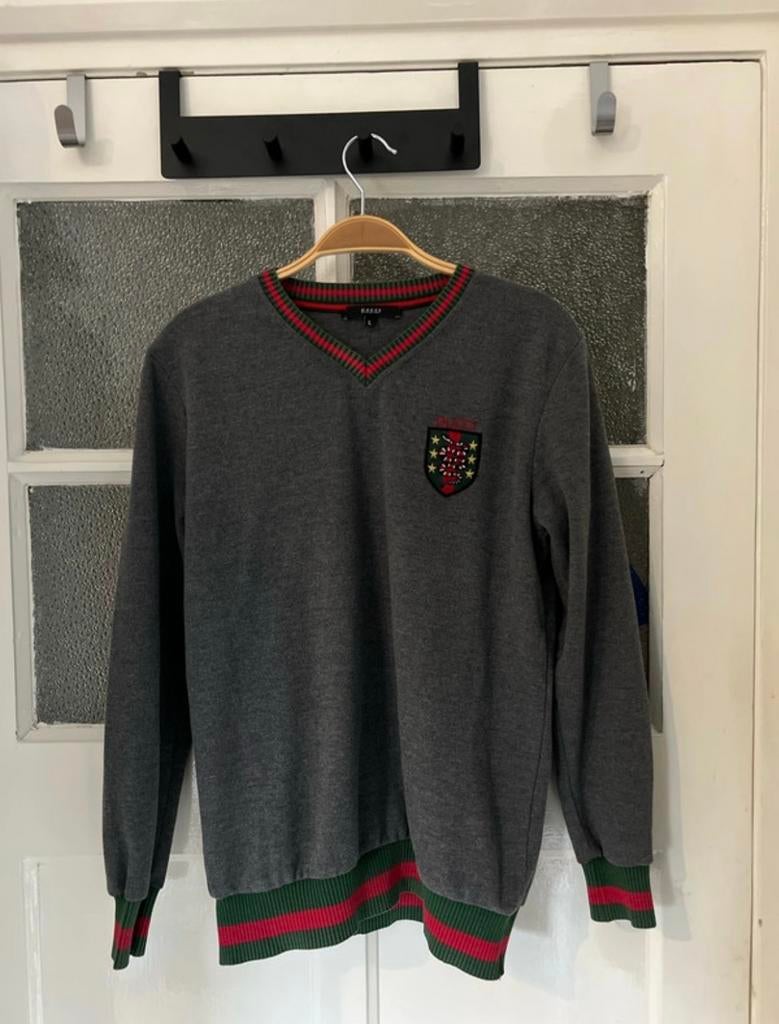 Gucci Trui - Maat L - Gedragen, Kleding | Heren, Truien en Vesten, Ophalen of Verzenden, Gedragen, Maat 52/54 (L), Grijs