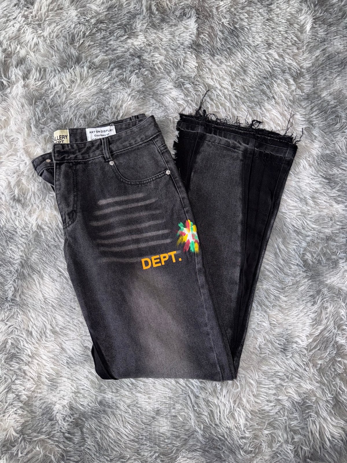 Gallery Dept. Flare Jeans - Zwart/Grijs, Kleding | Dames, Ophalen of Verzenden, Nieuw, Zwart, W33 - W36 (confectie 42/44)