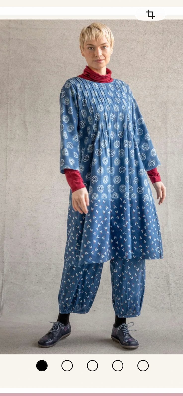Prachtige, hand geverfde jurk+broek, Gudrun Sjoden, maat M/L, Ophalen of Verzenden, Zo goed als nieuw