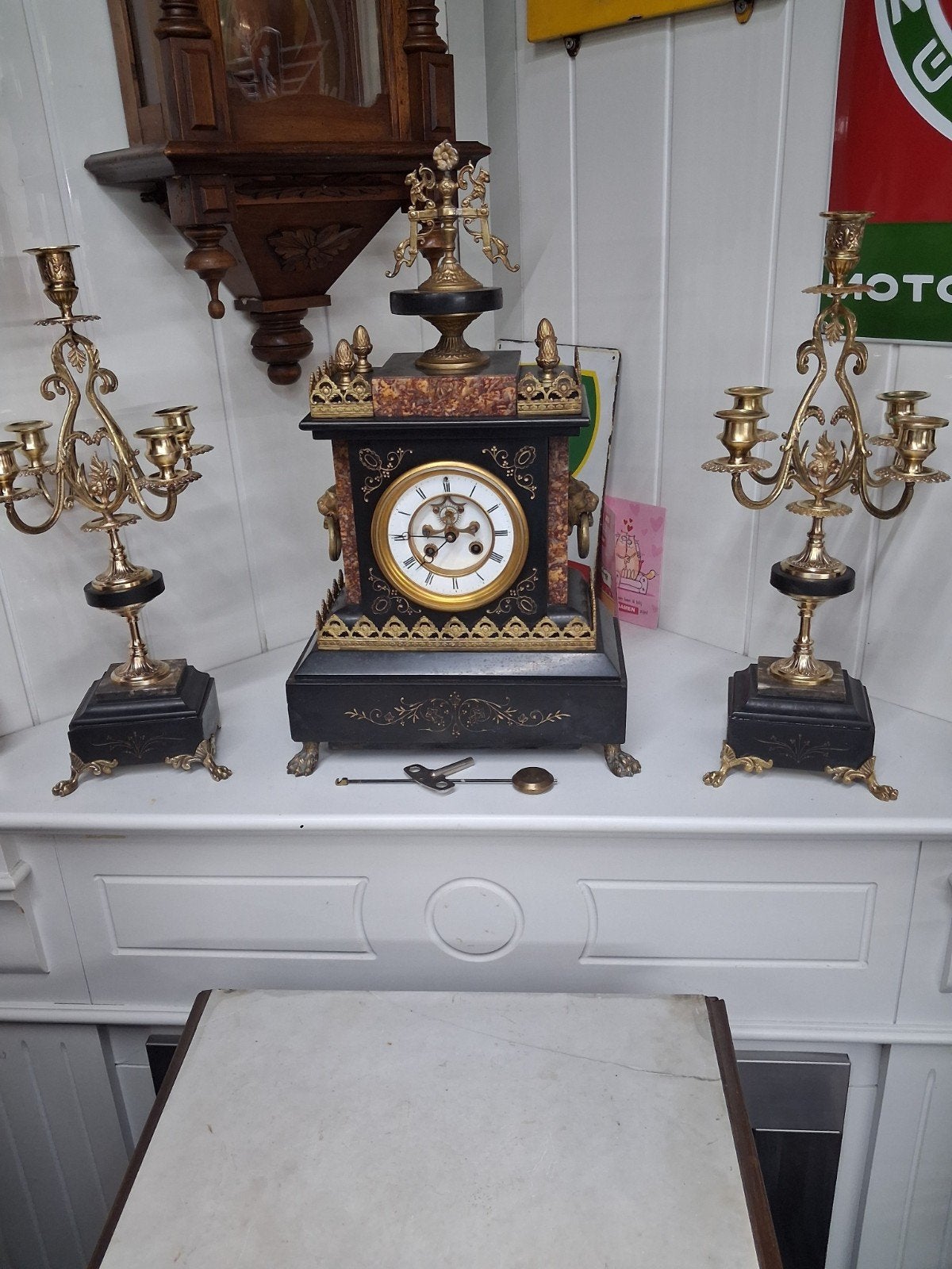 antieke Franse klokkenstel, Ophalen