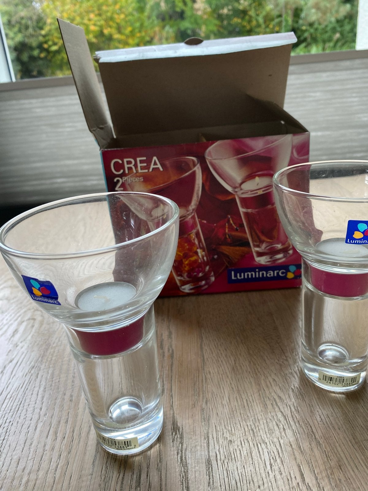 Luminarc Crea Waxinelichthouders - Set van 2, Huis en Inrichting, Woonaccessoires | Kandelaars en Kaarsen, Overige merken, Waxinelichthouder
