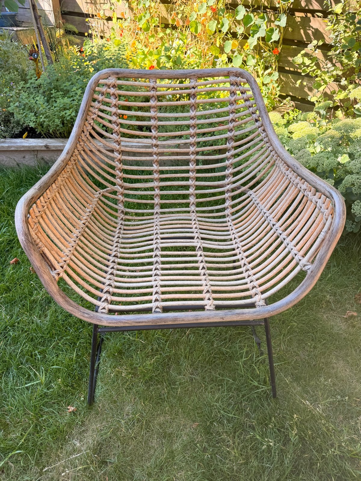 Karwei Mason tuinstoelen wicker met kussen, Ophalen, Gebruikt, Wicker