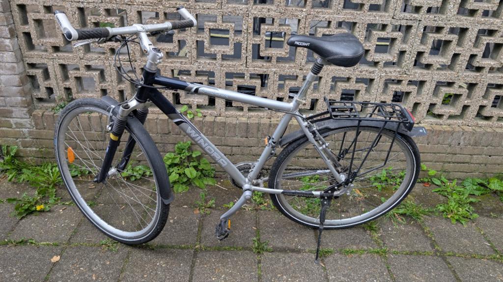 Windsor Dakar fiets met vering en bagagedrager, 28 inch, Gebruikt, Vering, Velgrem