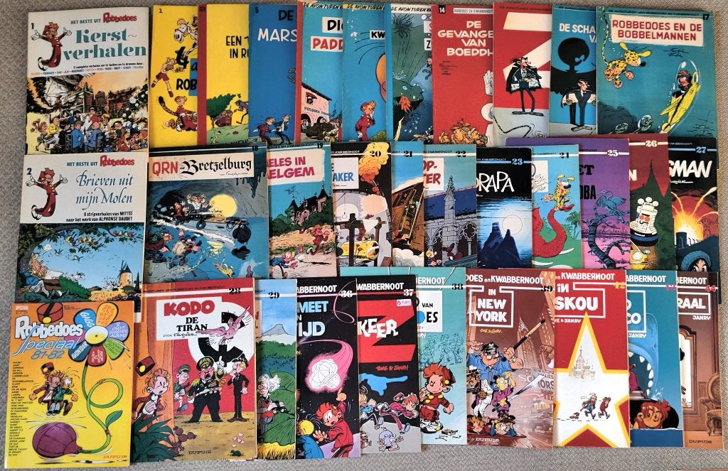 32  stripboeken van Robbedoes en Kwabbernoot, Boeken, Meerdere stripboeken, Ophalen of Verzenden, Zo goed als nieuw