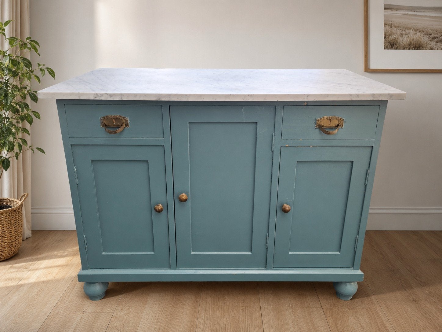 Leuk kastje / commode / dressoir met marmeren blad. Antiek, Ophalen, 50 tot 70 cm, 100 cm of meer, 90 tot 105 cm