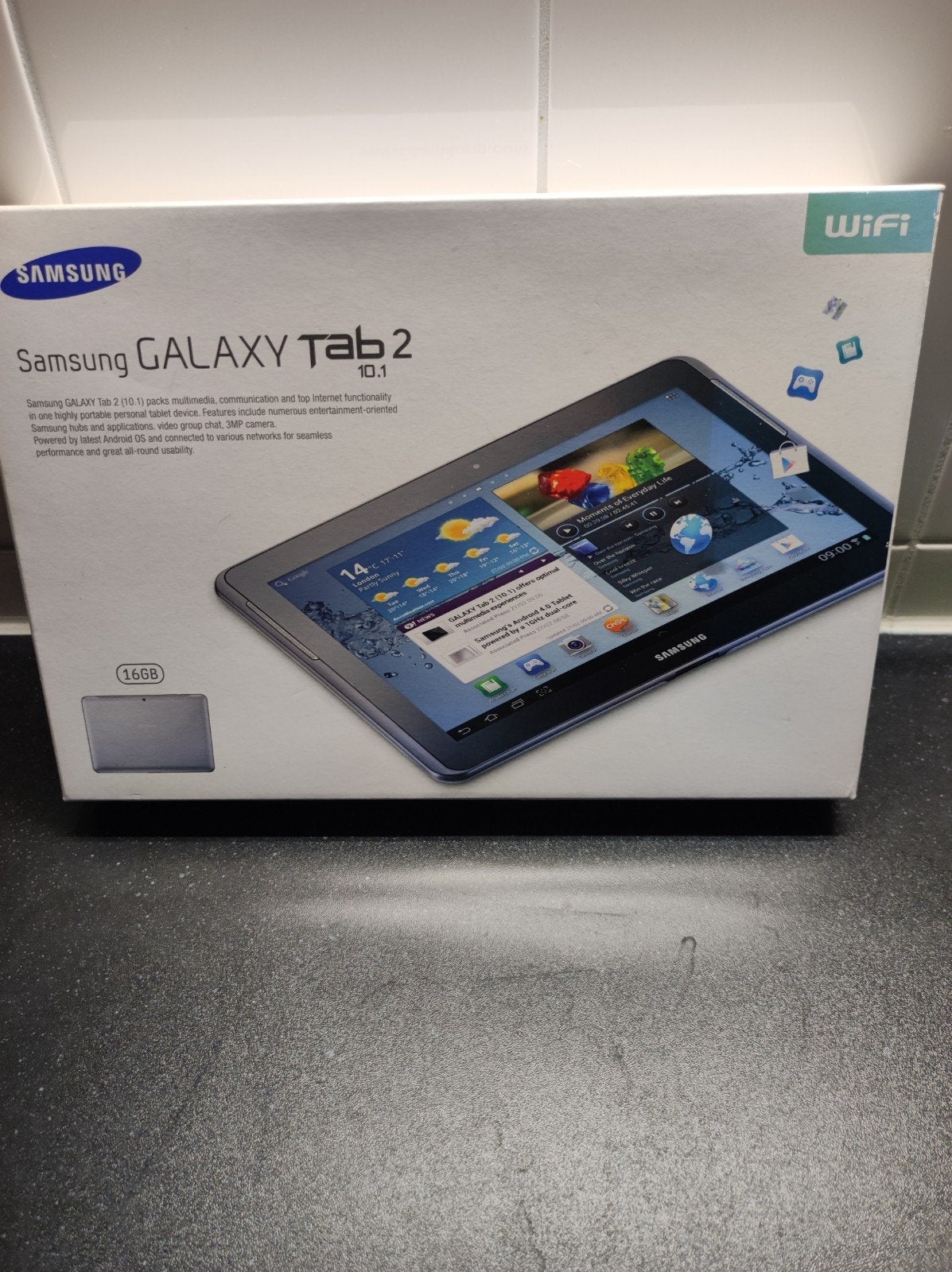 Samsung Galaxy Tab 2 10.1 WiFi 16GB met hoes en lader, 10 inch, Gebruikt, Galaxy Tab 2 10.1, Ophalen of Verzenden