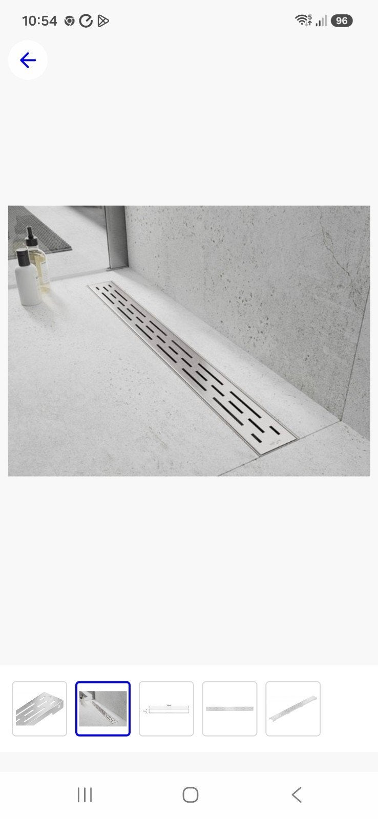 Douchegoot 70cm geborsteld RVS, Ophalen, Nieuw, Rvs, Douche