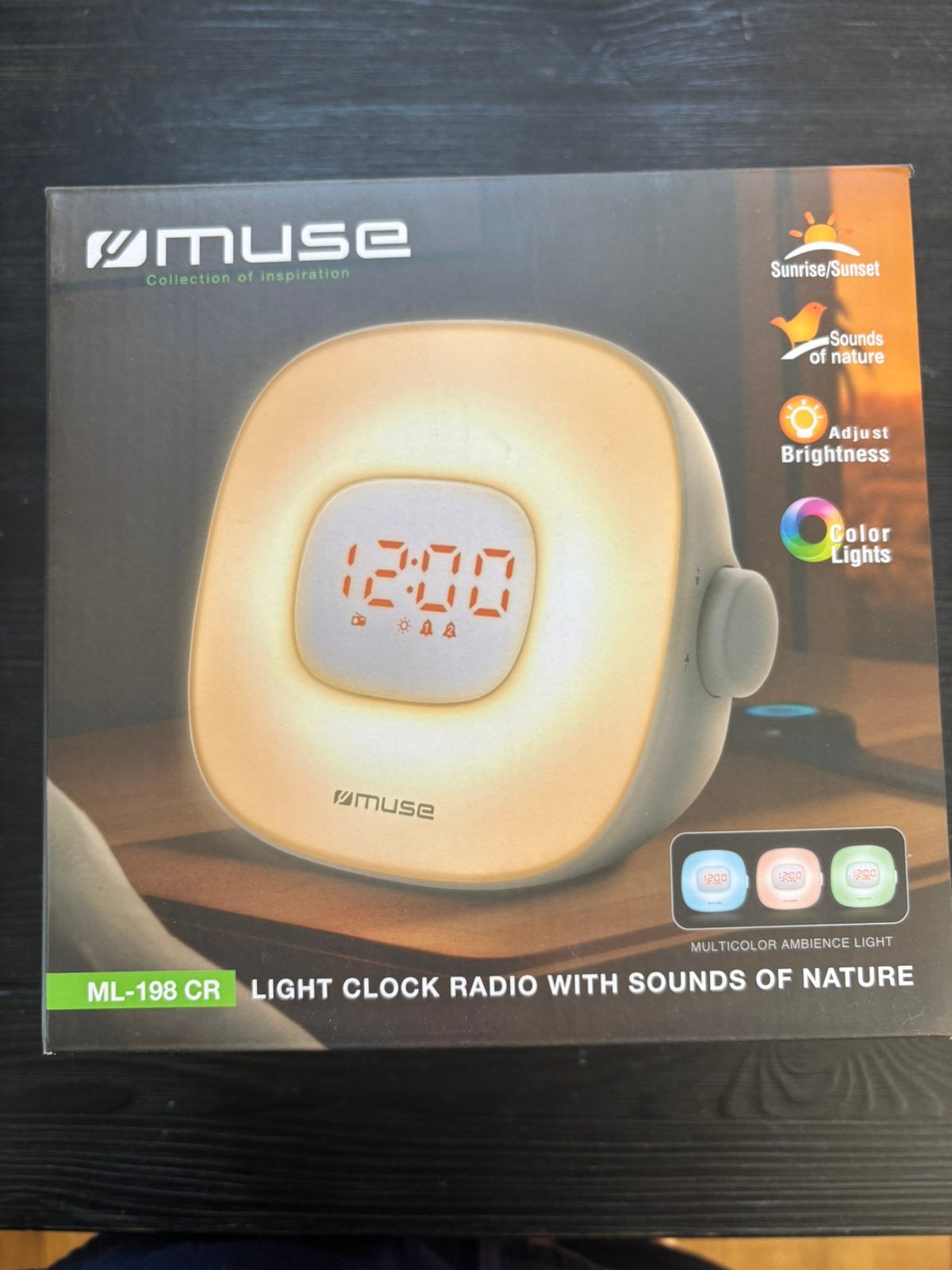 MUSE ‘wake up light’ with sounds of nature, Witgoed en Apparatuur, Verzenden, Zo goed als nieuw, Digitaal