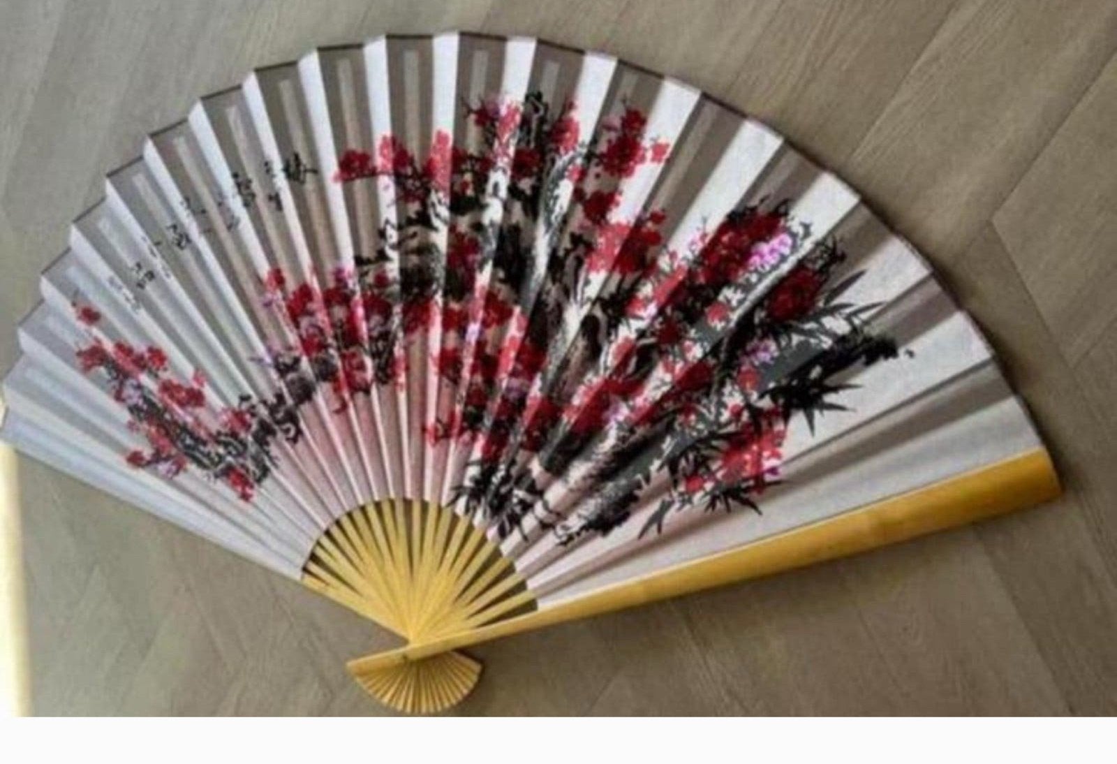 Chinese waaier groot model .(Wanddecoratie) Spanwijdte:150, Ophalen of Verzenden, Zo goed als nieuw