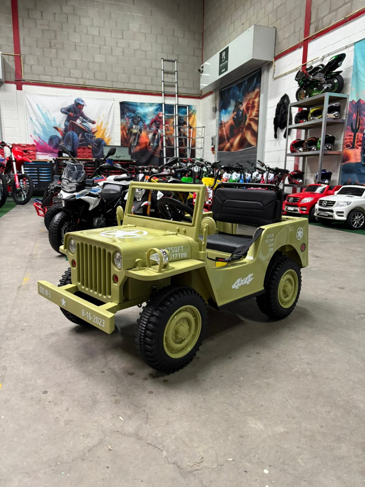 ‼️Nieuw‼️Willy’s Jeep 12V Kinderjeep op Accu + Joystick, Willy, Nieuw, Info@roadmax.nl, Dr.Nolenslaan 157E 6136GM Sittard