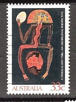 Australie 56, aborignal kunst voor JanWillem, Verzenden, Gestempeld