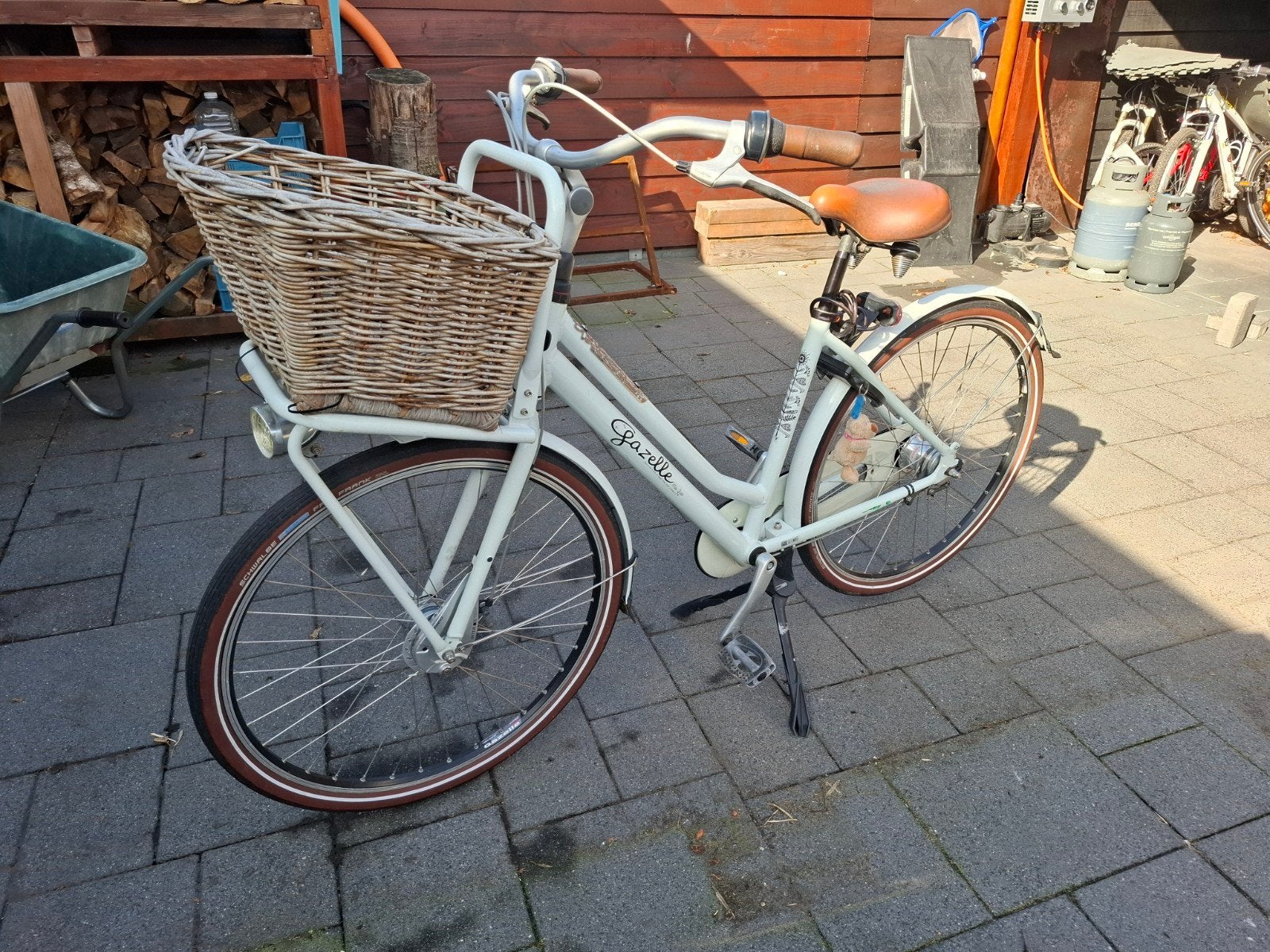 Gazelle damesfiets met mand - Zo goed als nieuw, Fietsen en Brommers, Ophalen, Terugtraprem, Zo goed als nieuw, 50 tot 53 cm