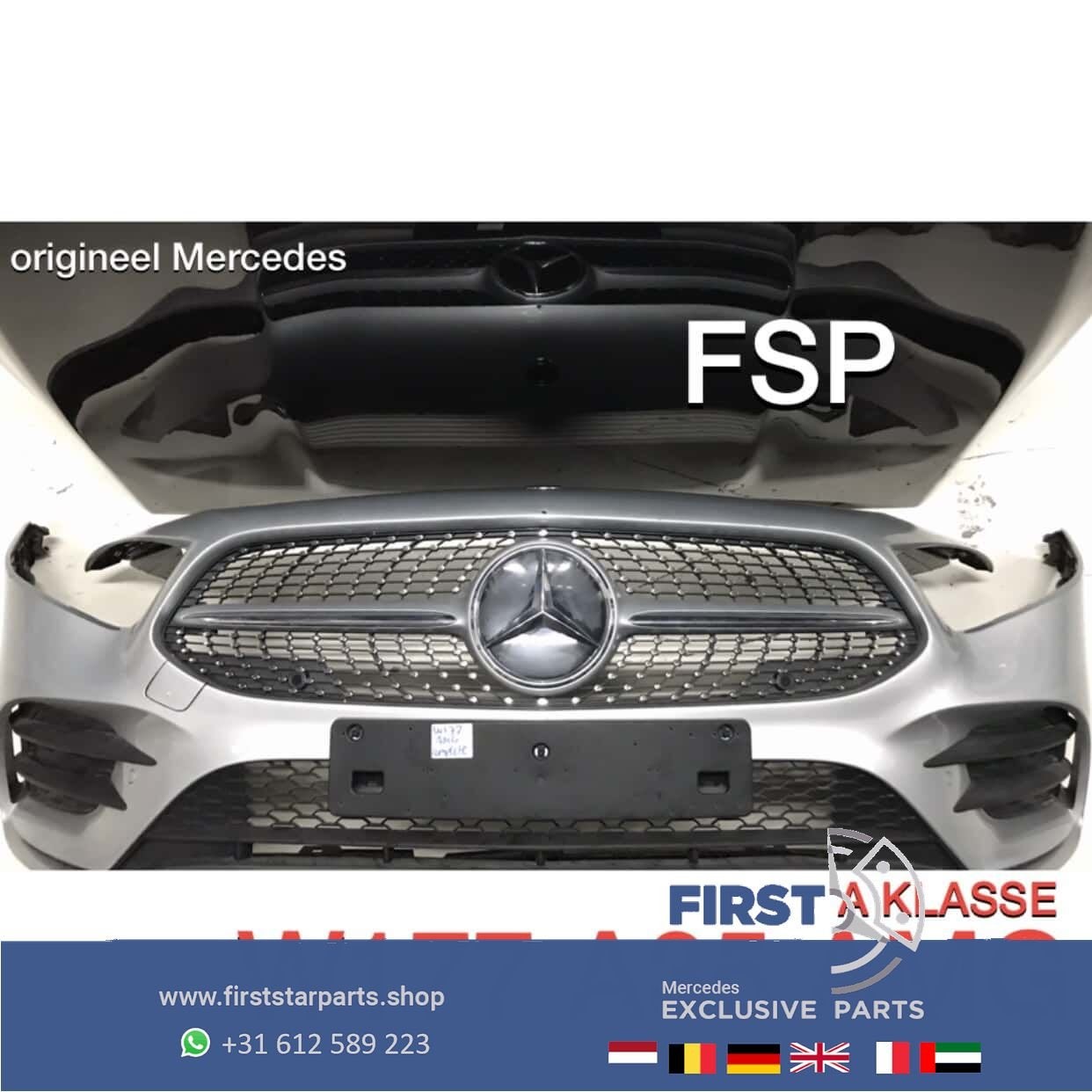 W177 A35 AMG Voorbumper COMPLEET Mercedes A Klasse 2020 bump, Auto-onderdelen, Gebruikt, -, Voor, Ophalen of Verzenden