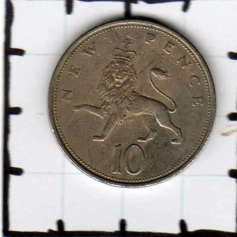 Munt Groot-Brittannië 10 new pence 1969., Verzenden, Overige landen, Losse munt