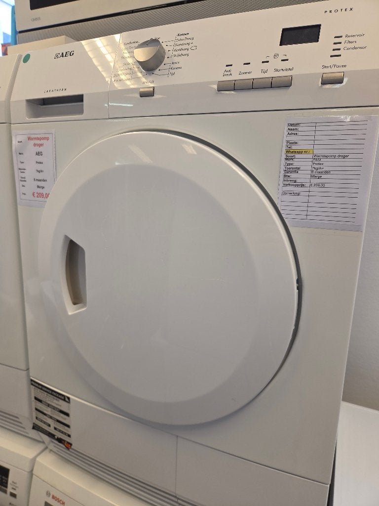 warmtepompdroger - AEG - 7kg - A+