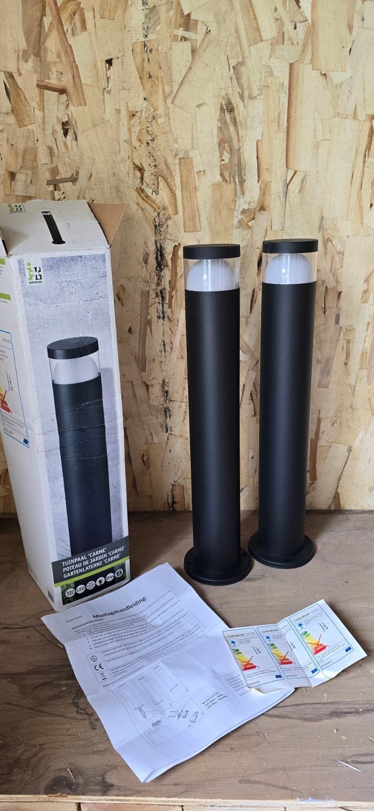 Tuinlamp 2 stuks (nieuw) van Intratuin, Tuin en Terras, Ophalen, Minder dan 50 watt, Netvoeding, Nieuw