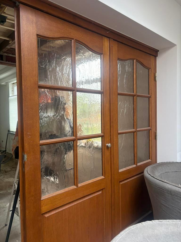 Houten tussen deur(en), Doe-het-zelf en Verbouw, Deuren en Horren, Ophalen, 120 cm of meer, Binnendeur, Zo goed als nieuw